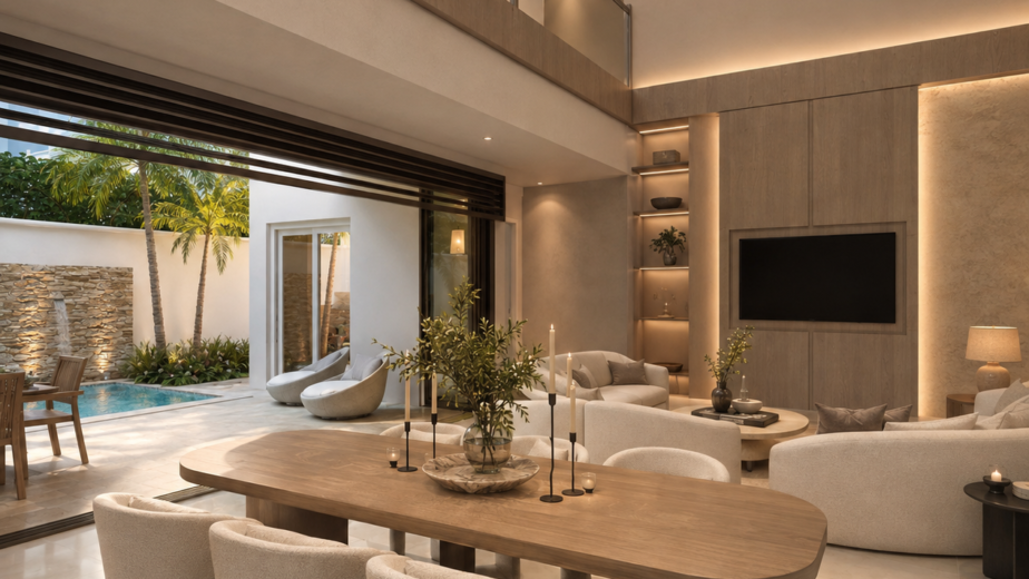 Premiere Sothebys Kitchen-Dining-Pool