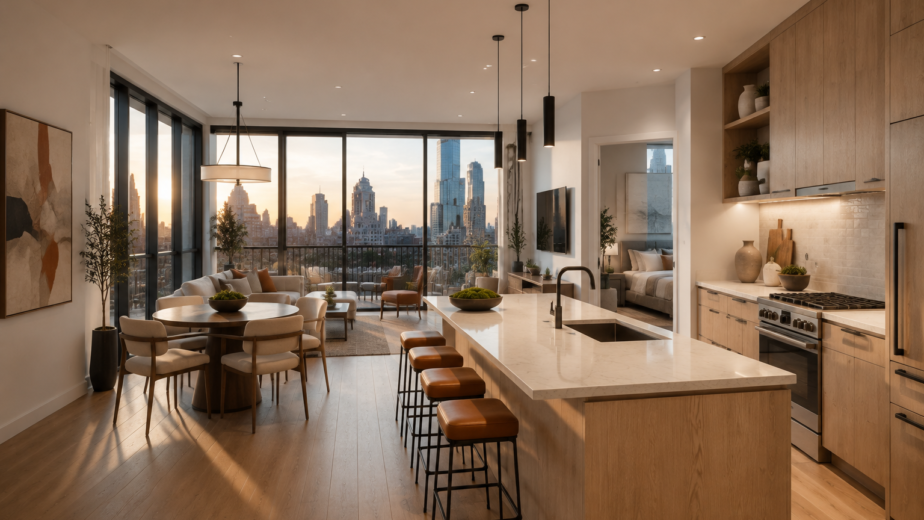 Sky Lofts Interior Kitchen-Dining